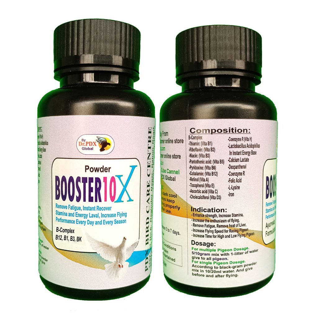 Pigeon Flying Booster-10x-Powder Increase Flying Performance Every Day 8 Booster 10x Powder