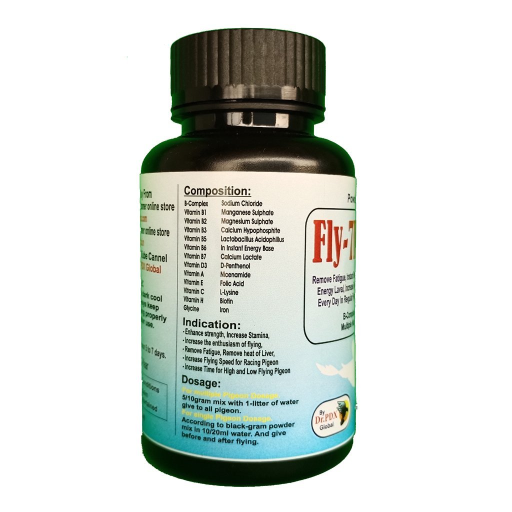 Pigeon Fly 7 Days Herbal Ingredians with Electrolytes and Vitamins 4 Fly 7 Days Back