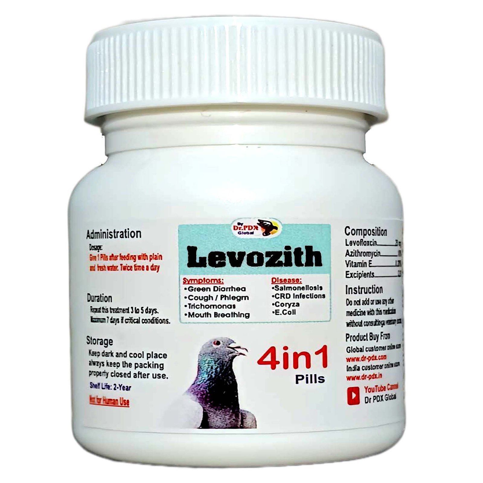 Pigeon 4in1 Treatment Medicine Levozith Pills 2 Levozith Pills 1
