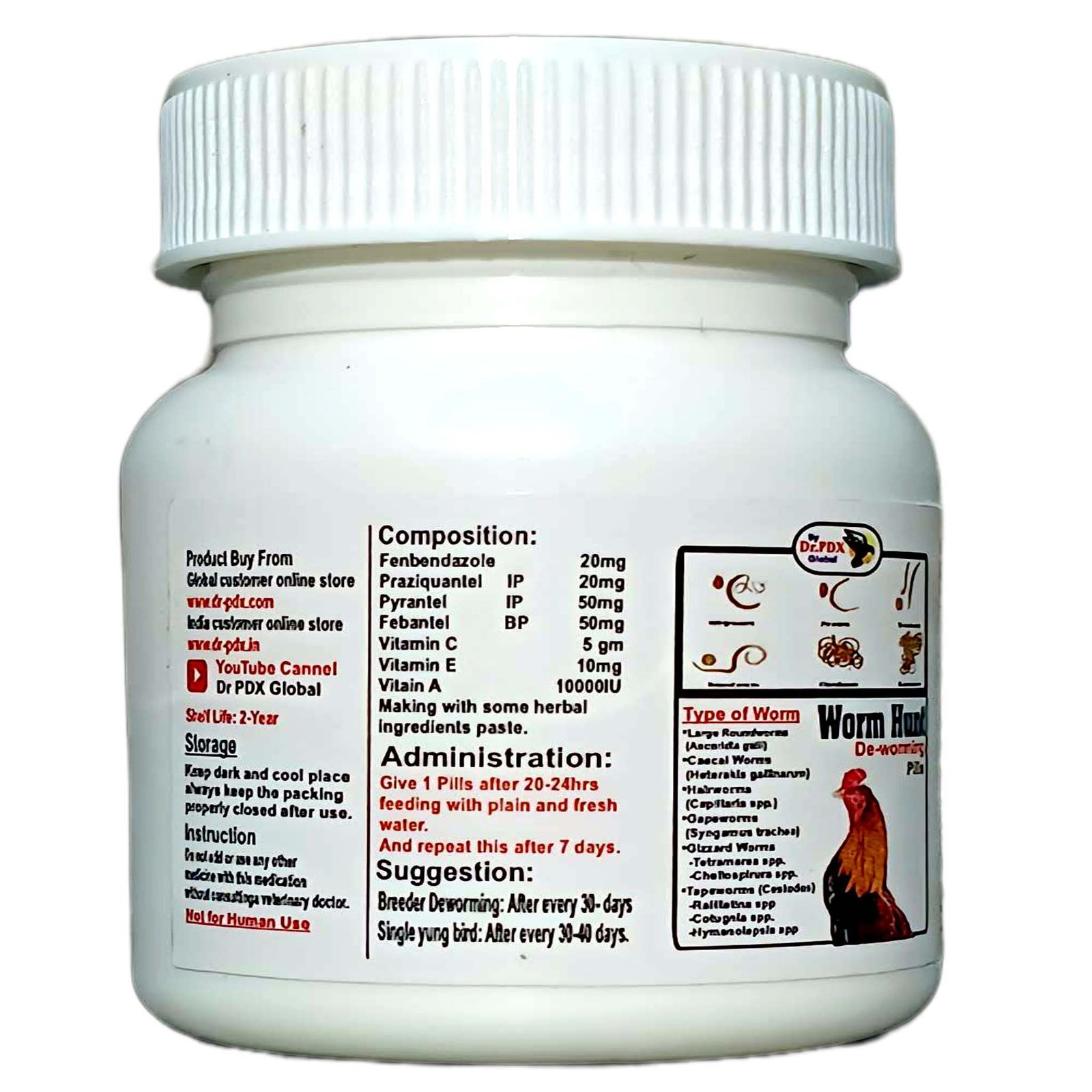 Rooster Worm Hunt Pills 2