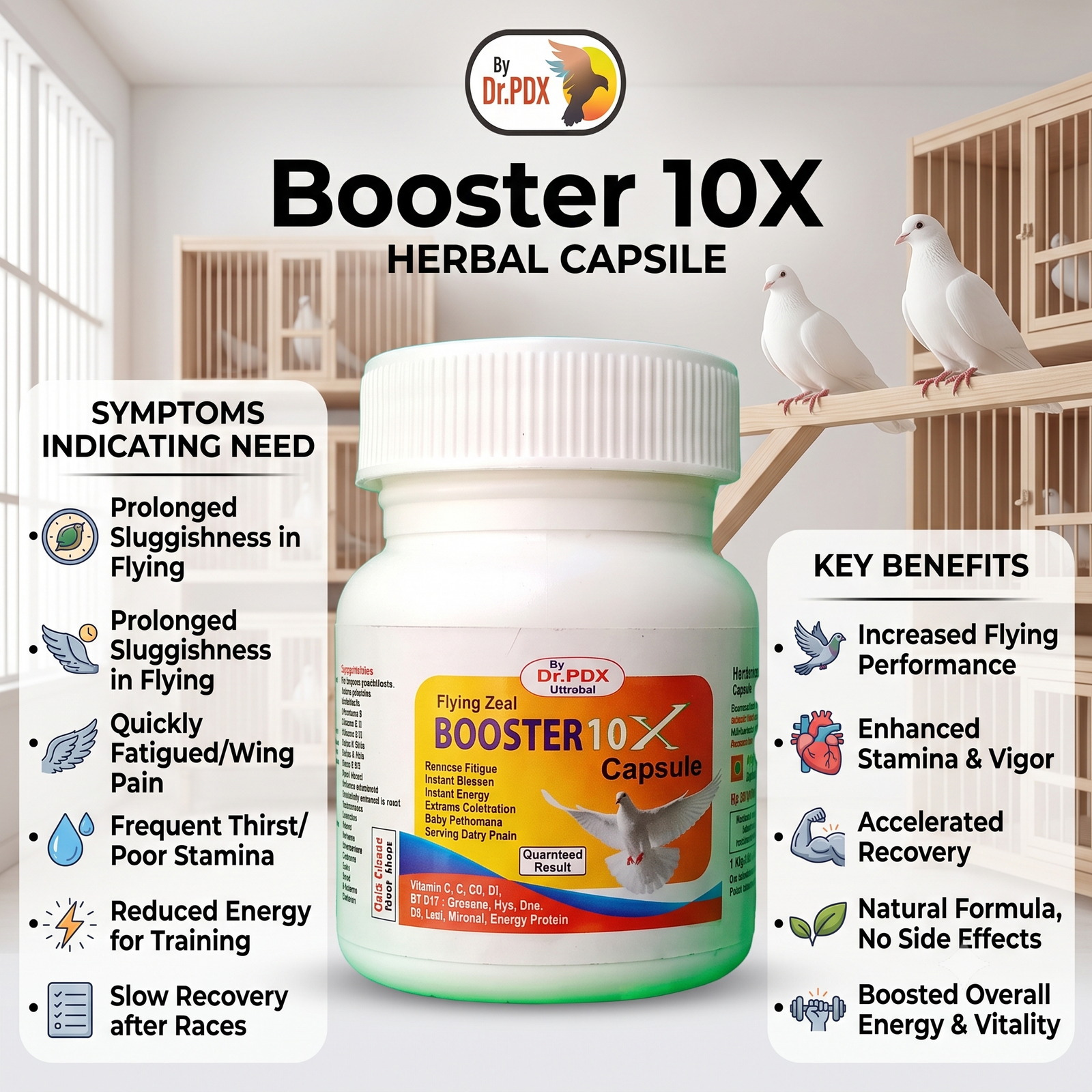 Pigeon Flying Booster 10X Capsule Eng