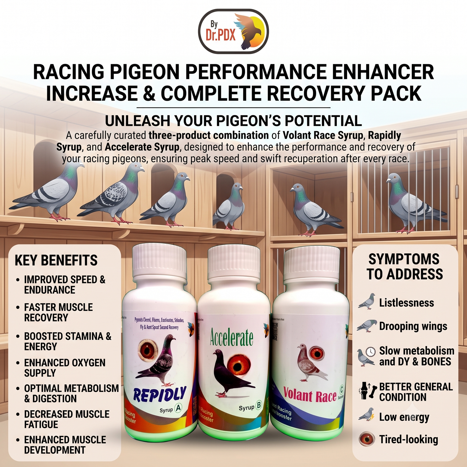Pigeon Flying Speed Recovery AI 1024X1024 Eng