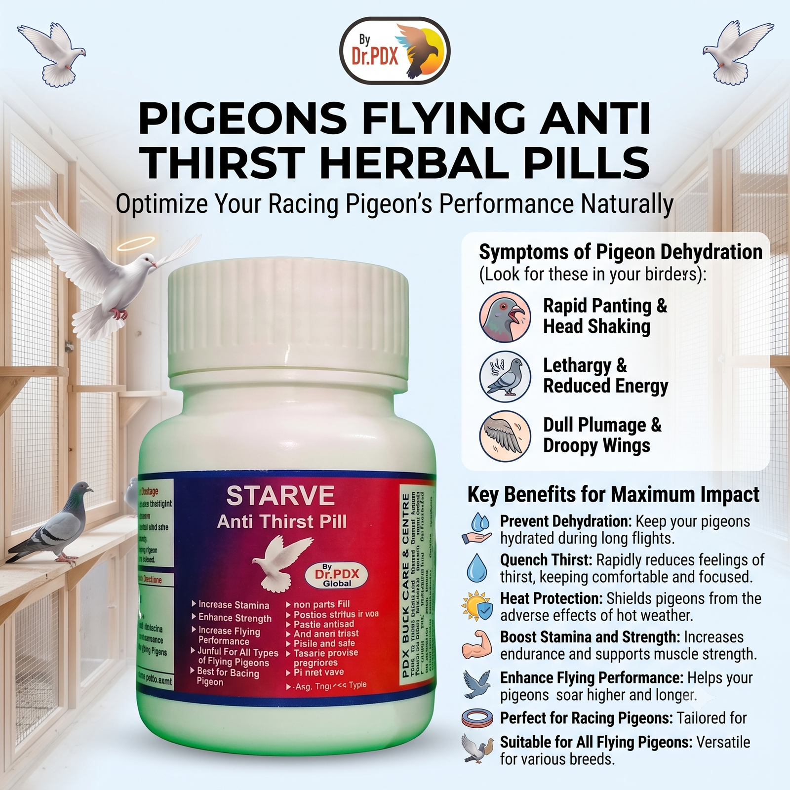 Pigeon Flying Starve Pills Eng