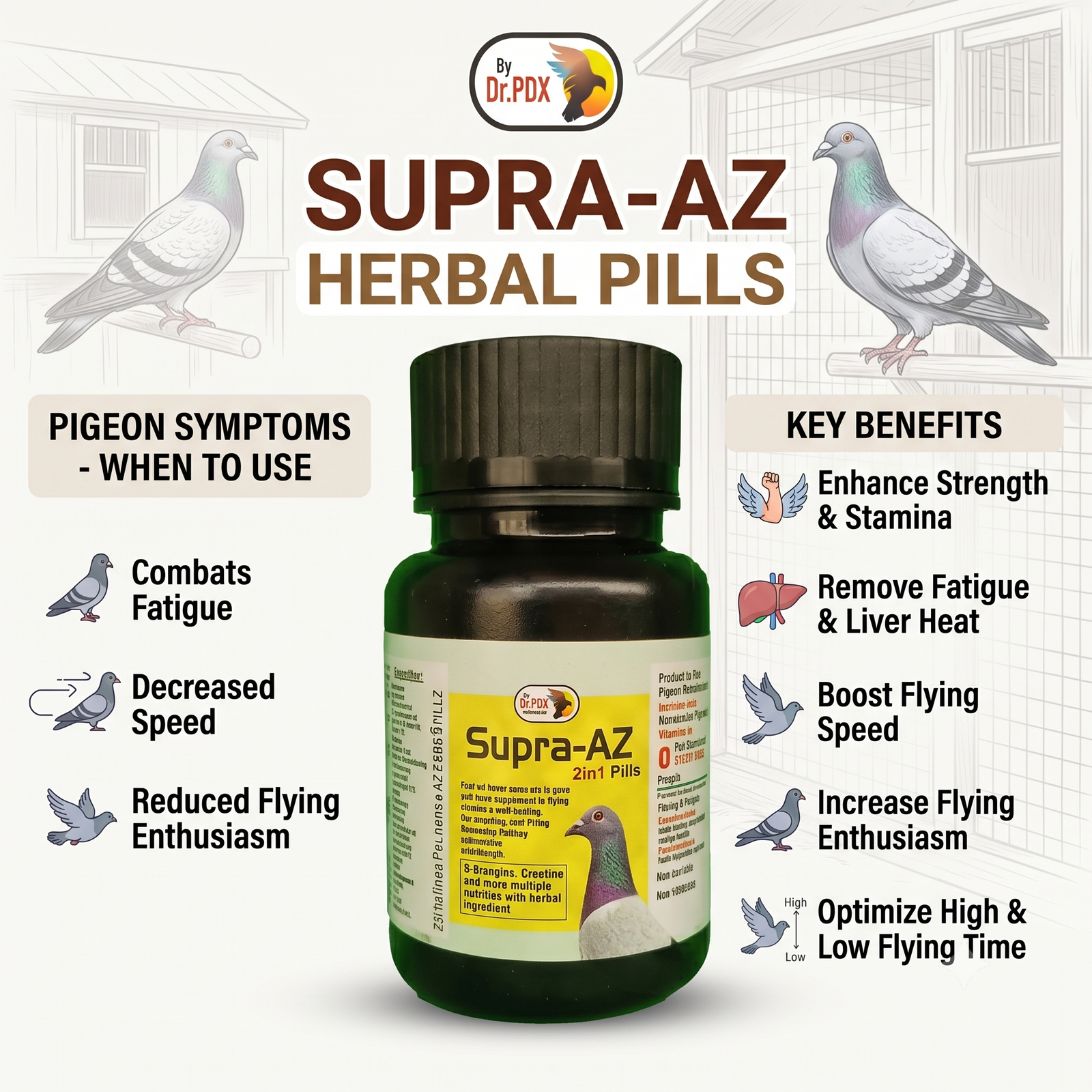 Pigeon Flying Supra AZ Pills Eng